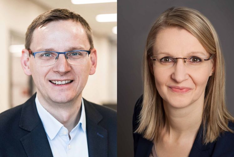 Portraits von Prof. Markus Spreer und Prof. Karen Glaser