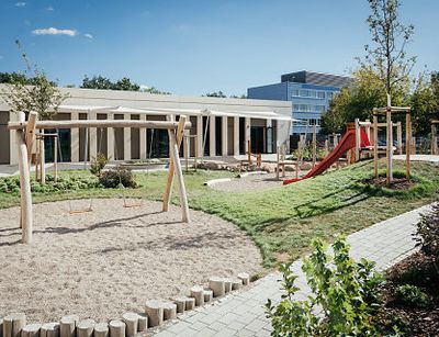 Der Gartenbereich der Kindertagesstätte "Am Elsterbecken"